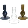 Kandelaar, glas, ster, 12,5 cm