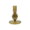 Kandelaar, handbeschilderd glas, groen, 12,5 cm