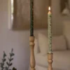 Kandelaar, mangohout, hoog, 29,5 cm