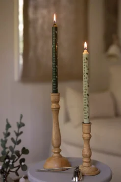Kandelaar, mangohout, hoog, 29,5 cm