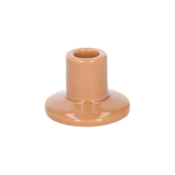 Kandelaar, porselein, terracotta, laag