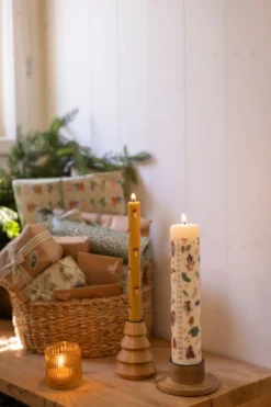 Kandelaar voor adventskaars, mangohout, Ø 11 cm