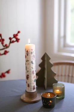 Kandelaar voor adventskaars, mangohout, Ø 11 cm