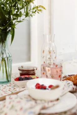 Karaf, glas, roodfruit, 1,2 liter