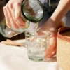 Karaf met facetten, gerecycled glas, 1 liter