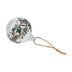 Kerstbal, glas, krans, 5 cm