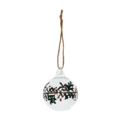 Kerstbal, glas, krans, 5 cm