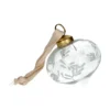 Kerstbal, glas, ui-vorm met takjes en sterren, Ø7 cm
