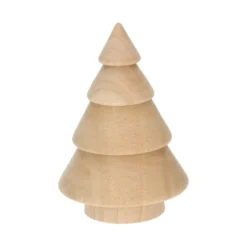 Kerstboom naturel, hout, 12 cm