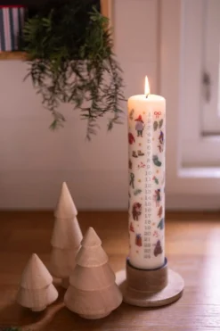 Kerstboom naturel, hout, 16 cm