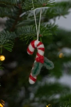 Kersthanger, candy cane, vilt