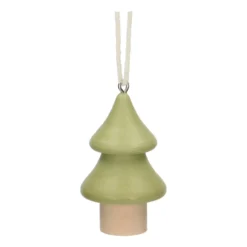 Kersthanger, dennenboom, hout, lichtgroen