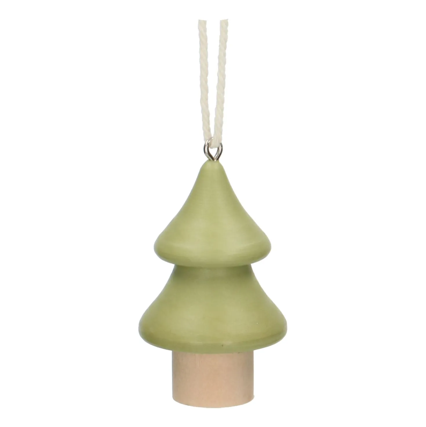 Kersthanger, dennenboom, hout, lichtgroen