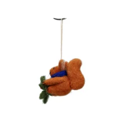 Kersthanger, vilt, eekhoorn met kerstkrans