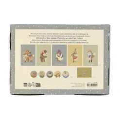 Kerstkaarten met envelop, knuffelde dieren, set van 10 in een doos
