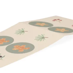 Kerstkaarten met envelop, papier, kersttakjes, 10 stuks