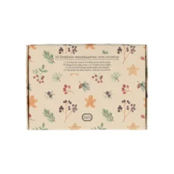 Kerstkaarten met envelop, papier, kersttakjes, 10 stuks