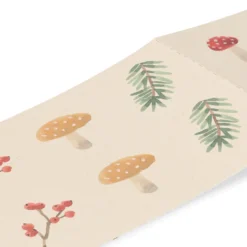 Kerstkaarten met envelop, papier, bosvondsten, 10 stuks