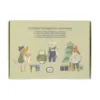 Kerstkaarten met envelop, winteraccessoires, set van 10 in een doos