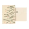 Kerstkaart met envelop, versierde kerstboom