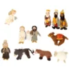 Kerststal set, vilt, 12 verschillende figuren