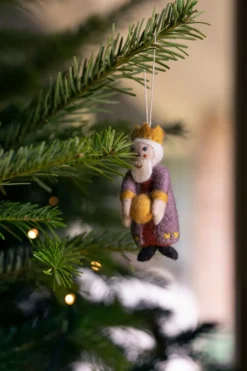 Kerststal set, vilt, 12 verschillende figuren