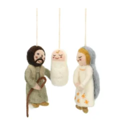 Kerststal set, vilt, 12 verschillende figuren