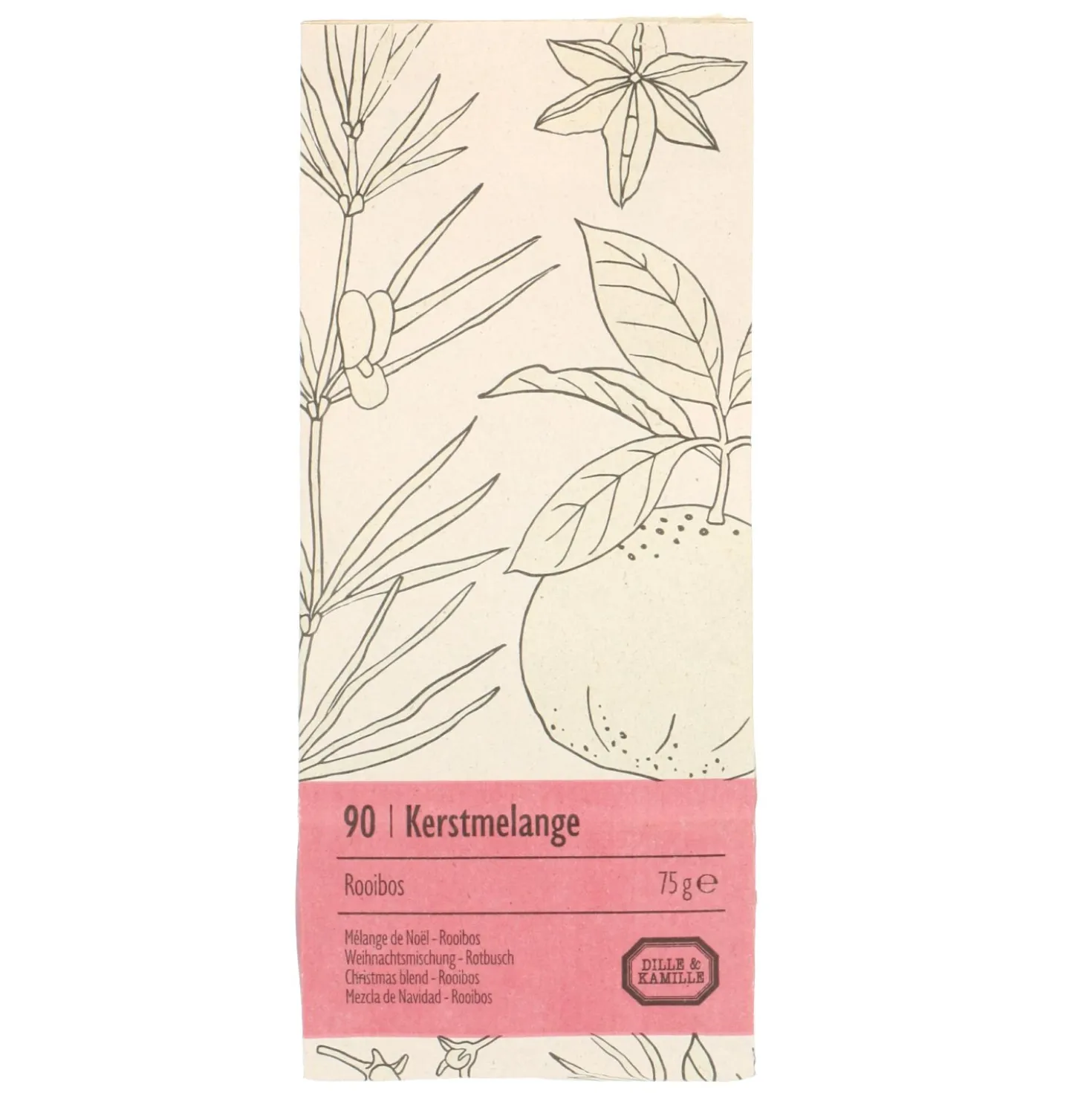 Kerstthee, rooibosmelange, zakje 75 gram