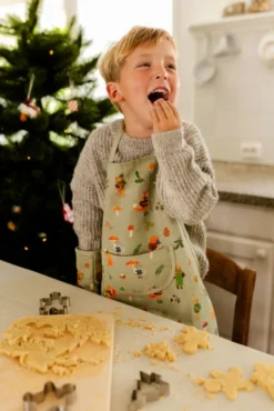 Kinderschort, bosvondsten, GOTS biokatoen
