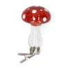 Knijper paddenstoel, glas, rood
