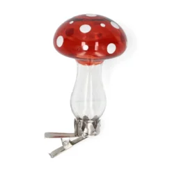 Knijper paddenstoel, glas, rood