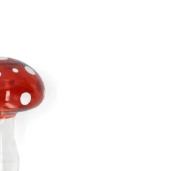 Knijper paddenstoel, glas, rood
