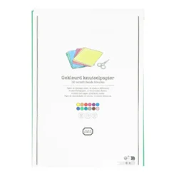 Knutselpapier, 12 kleuren, A4, 100 vellen, 80 gram