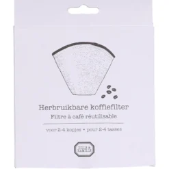 Koffiefilter herbruikbaar, RVS, 2-4 kopjes