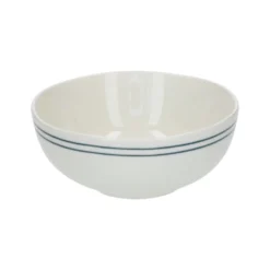 Kom met blauwe streep, organisch, porselein, Ø 12 cm