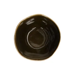 Kom, steengoed, donkergroen, Ø14 X 2 cm