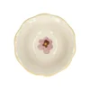Kom, steengoed, viooltjes, Ø12,5 cm