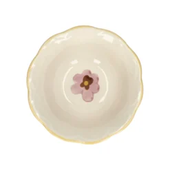 Kom, steengoed, viooltjes, Ø12,5 cm