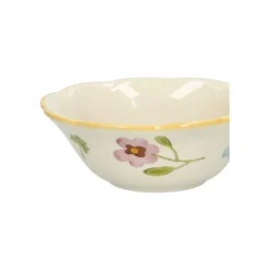 Kom, steengoed, viooltjes, Ø12,5 cm