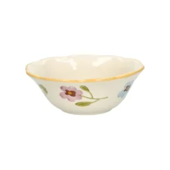 Kom, steengoed, viooltjes, Ø12,5 cm
