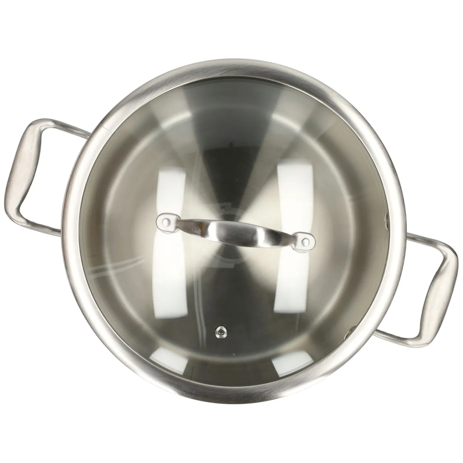 Kookpan met glazen deksel, 3-laags, rvs, PFAS-vrij, Ø24 cm
