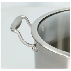 Kookpan met glazen deksel, 3-laags, rvs, PFAS-vrij, Ø24 cm
