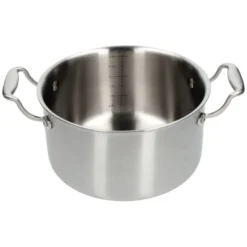 Kookpan met glazen deksel, 3-laags, rvs, PFAS-vrij, Ø20 cm