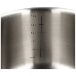 Kookpan met glazen deksel, 3-laags, rvs, PFAS-vrij, Ø20 cm