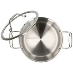 Kookpan met glazen deksel, 3-laags, rvs, PFAS-vrij, Ø20 cm