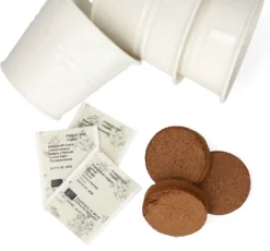 Kweekset theekruiden, biologisch, set van 3 potjes