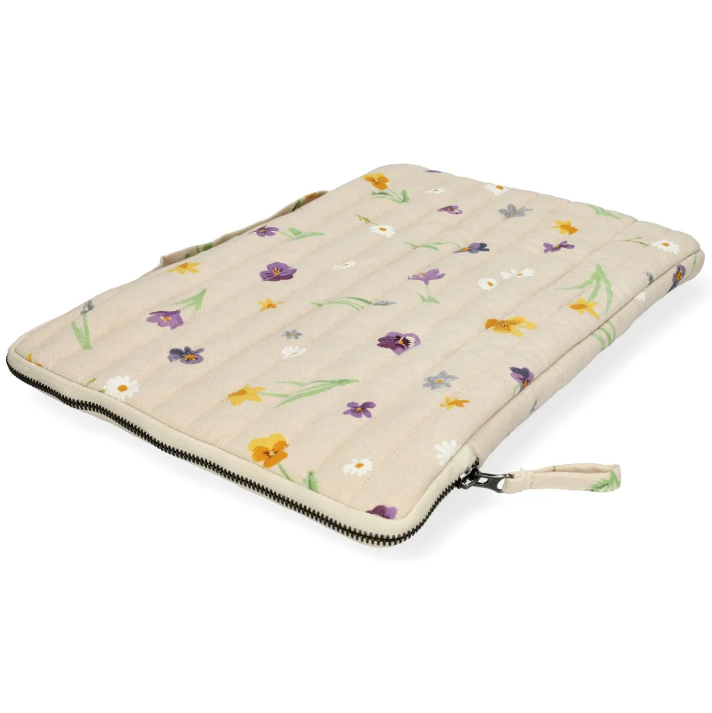 Laptophoes, GOTS bio-katoen, lentebloem, 13 inch
