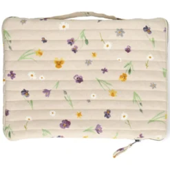 Laptophoes, GOTS bio-katoen, lentebloem, 16-inch
