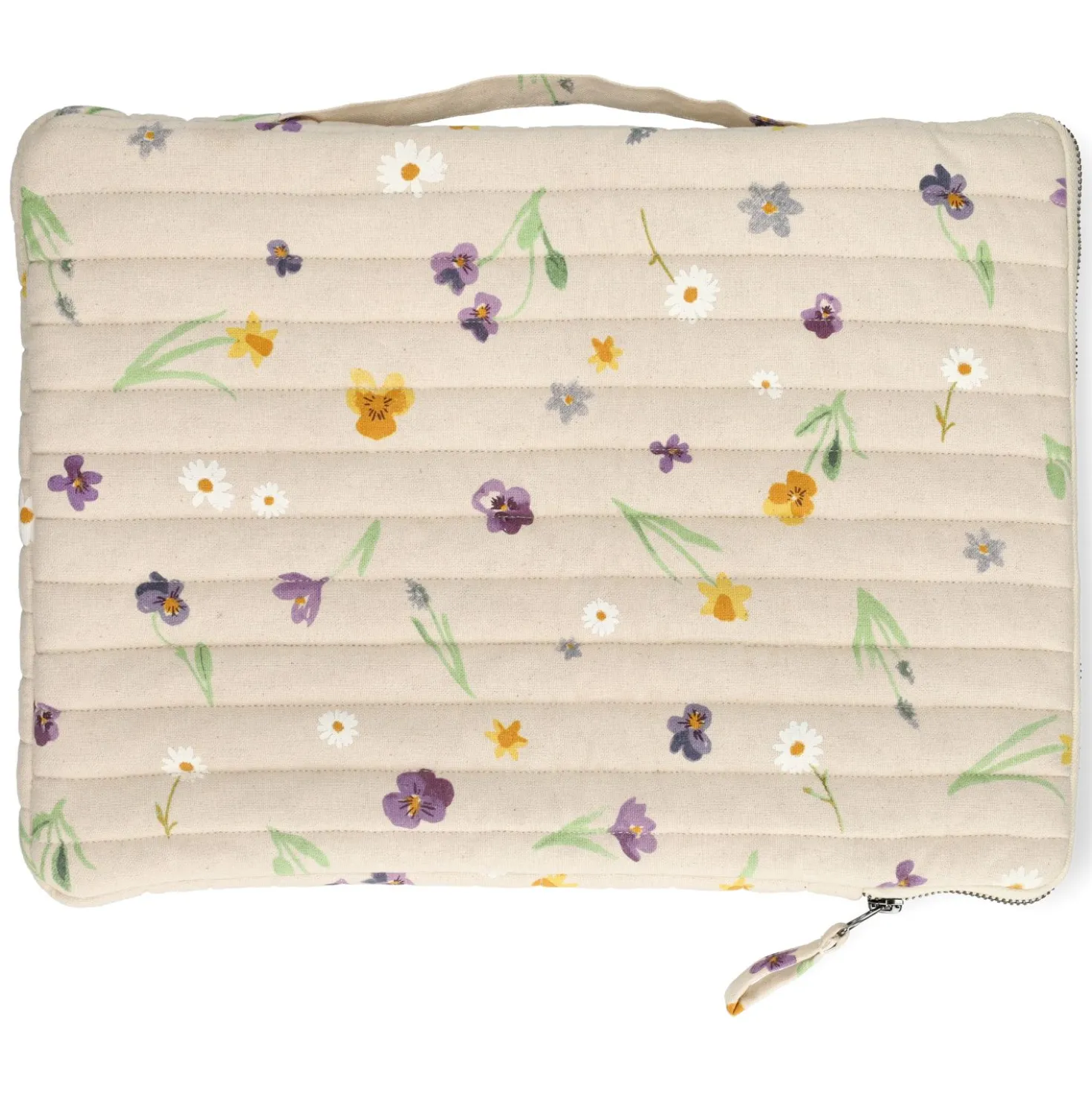 Laptophoes, GOTS bio-katoen, lentebloem, 16-inch
