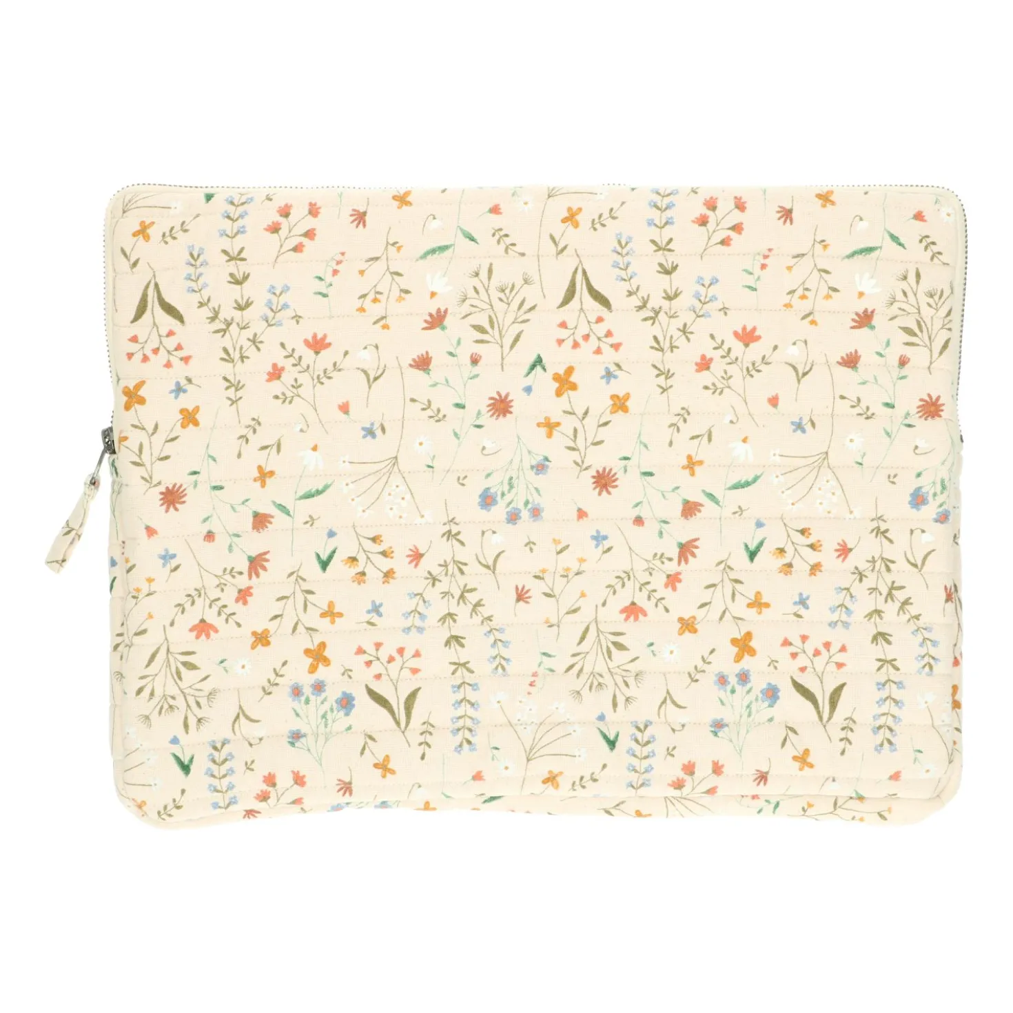 Laptophoes, GOTS bio-katoen, veldbloemen, 16 inch